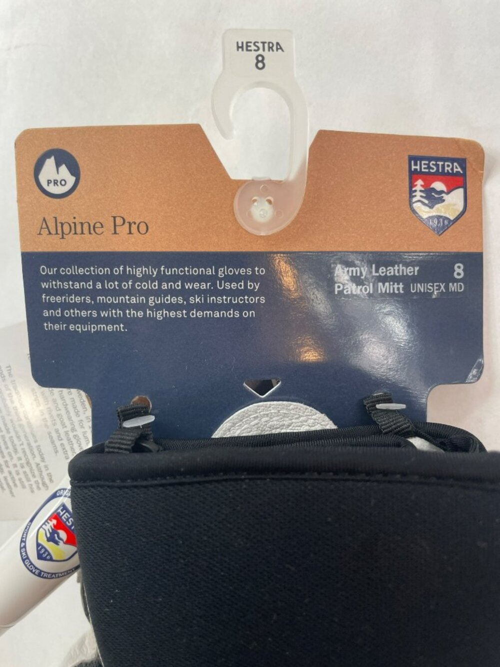 Hestra Alpine Pro Army Leather Patrol Mittens Charcoal Unisex Sz M MSRP$175 NWT - Picture 4 of 7